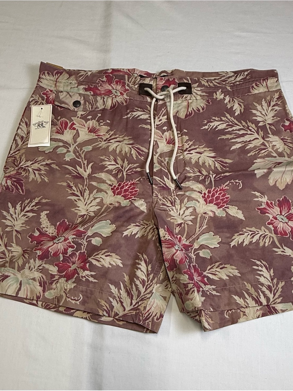 Ralph Lauren Double RL (RRL) Red Hawaii Floral Shorts- Size 38 multicolor